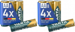 VARTA AA laetavad patareid, laetav aku, aku, 2600 mAh NI-MH, m&auml;luefektita, eellaetud, kasutusvalmis, 4 tk.