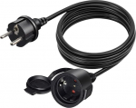 Pikenduskaabel v&auml;ljas 3 m, toitekaabel v&auml;ljas kaitsekorgiga 4,8 mm&sup2; pikenduskaabel kummist, pikenduskaabel 16 A/250 V l&uuml;hike kaabel 2 AC IP44 pistikupesale toitekaabel v&auml;ljas kasutamiseks v&auml;ljas.