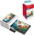 AgfaPhoto Realipix Moments Printer Pack + Cartridges and Papers for 120 Extra Photos - Bluetooth Photo Printing 10 x 15 cm Smartphone Apple and Android, 4 Pass Sublimation Thermal - White