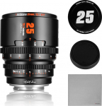7artisans 25 mm T2.1 Cine Lens S35 Frame Compatible with Sony E Mount (C Frame), for Sony A6500/A6600/A6700/FX30/ZVE-10 (Black)