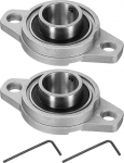 hankekaart 2tk KFL005 Pillow Block Bearings 25mm Bore Bearing Units Zinc Alloy Flange Bearing Housing P6 (ABEC3)
