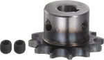 sourcing map 06B Roller Sprocket 12T Division 3/8 Inch 10 mm Bore A3 Carbon Steel