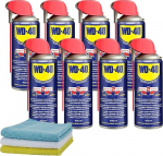8 x ELITE BBQ sobilik WD-40 400 ml Smart Straw V-belt Spray - rasvaprofi varustamine mikrokiudlappidega