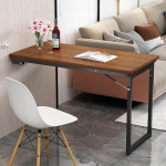 Brauner, an der Wand montierter Klapptisch mit Ablagefl&auml;che f&uuml;r Wohnzimmer und Esszimmer, platzsparender, zusammenklappbarer Schreibtisch (90 cm x 50 cm/35 Zoll x 20 Zoll)