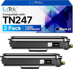 LxTek TN247 TN-247BK Tonerkartusche Kompatibel f&uuml;r Brother TN-243CMYK TN-243 TN243 TN-247 f&uuml;r Toner Brother MFC-L3750CDW MFC-L3770CDW MFC-L3710CW f&uuml;r DCP-L3550CDW DCP-L3510CDW HL-L3210CW (2 Schwarz)