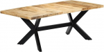 vidaXL Mango puidust massiivne s&ouml;&ouml;gilaud Kaasaegne s&ouml;&ouml;gitoa laud Puidust laud K&ouml;&ouml;gilaud Massiivpuidust laud s&ouml;&ouml;gituba 200 x 100 x 75 cm