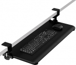 ERGOMAKER Keyboard Tray, Keyboard Drawer Under-Desk Mounting with C-Clip Attachment, Ergonomic Design, Keyboard Tray for Typing 650 x 300 mm, Office and Home (Black)