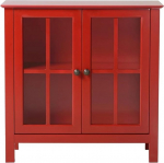 American Furniture Classics OS Home and Office klaasuksega akentne- ja vitriinkapp, punane v&auml;rvus