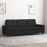 3-kohaline diivan, Lounge diivan, diivan, k&uuml;lalisdiivan, polsterdatud diivan, elutoa diivan, l&otilde;&otilde;gastav diivan magamistuppa, k&uuml;lalistetuppa, must, 180 cm kangas.