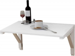 Kokkupandav seinale paigaldatav laud koos k&ouml;&ouml;gi tarvikutega, multifunktsionaalne t&ouml;&ouml;laud kodukontorisse ja k&ouml;&ouml;ki, m&auml;nnipuust, valge, 140 cm x 50 cm, ruumi s&auml;&auml;stev seinalaud