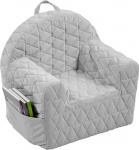 Albero Mio Children's Chair Grey for Boys and Girls, Baby Furniture, Children's Sofa Comfortable with Washable Cover and Toy Storage Compartment