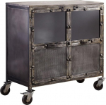 Massivmoebel24.de Mango k&uuml;ljepaneel 90 x 40 x 90 cm Hall lakitud raud Heavy Industry #114