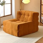 T&auml;isvahust valmistatud raamita laisk diivan - &uuml;lipehme tugipadi - kerge ja kaasaskantav - ideaalne elutuppa, kontorisse (4 v&auml;rvi) (pruun)