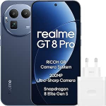realme GT 8 Pro nutitelefon 12GB+256GB, 200MP teleobjektiiv, kaamera RICOH GR tehnoloogiaga, Snapdragon 8 Elite Gen 5, 7000mAh Titanium aku, 120W kiirlaadimine + 50W juhtmevaba laadimine, sinine