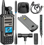 HYS Quansheng TK-11(8) 10W VHF/UHF Walkie Talkie, Type-C laadimisport ja 3000 mAh aku, 999 kanali numbrit, spektrianal&uuml;saator, professionaalne kahesuunaline raadio koos k&auml;epidemega