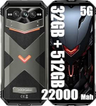DOOGEE VMAX Pro 5G vastupidav nutitelefon, 22000 mAh aku, 32 GB + 512 GB nutitelefon ilma lepinguta, 6,58-tolline FHD+, 108 MP + 20 MP &ouml;&ouml;n&auml;gemine + 16 MP, Android 14 Simlock-free mobiiltelefon, NFC Hall