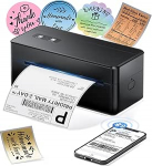 DHL Label Printer Bluetooth, 4x6 Shipping Label Printer, 2410BT Thermal Printer, Shipping Label Printer &uuml;hildub Barcode, Amazon, DHL, Etsy, DPD, UPS, Ebay, Shopify, Must, Black