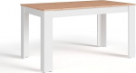 byLIVING NORI Dining Table Modern Kitchen Table in Oak Effect / Base Frame Melamine White Large Table 120 x 80 cm H 75 cm