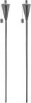 Harbour Housewares metallist koonus aiatulestik - 146 cm - h&otilde;bedane - 2 tk.