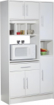 G&eacute;n&eacute;rique Symbiosis 8070X2121A80 White Wood Kitchen Unit Sideboard Microwave Cabinet 88 x 180 x 40 cm
