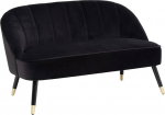Atmosphera Naova 2-Seater Bench Velvet Black