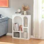 [en.casa] V&aring;g&aring; Bookcase, Standing Shelf, 80 x 60 x 24 cm, Open Bookcase with 4 Compartments, Standing Shelf, White