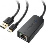 Cable Matters 480Mbps Micro USB Ethernet adapter (Fire TV Stick LAN adapter, Fire TV LAN adapter) kuni Streaming Sticks, sealhulgas Chromecast, Google Home Mini ja muud.