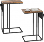 Livofloral 2 k&uuml;ljelaua C-kujuline pakett, metallist raamiga elutoa laud, kohvilaud elutuppa, kohvilaud v&auml;ikestesse ruumidesse, diivanilaud 2-st komplektist kohvile ja s&uuml;learvutile, 40 x 30 x 64 cm,