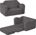 MeMoreCool Cord laste diivan, laste lamamistool, Baby Lounge diivan, Mini diivan pehmeks nurgaks lastetoas, kokkupandav diivan poistele ja t&uuml;drukutele vanuses 1-3 aastat, antratsiitne toon