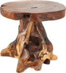 invicta INTERIOR riess-Ambiente.de Tree Trunk Stool ROOT Teak Stool Solid Burl Wood Stool Side Table Natural Table Wooden Stool Footstool