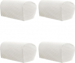 LINGXIYA Stretch Diivan Armrest Covers, mugavad pol&uuml;estrist k&auml;etugede katted toolidele, kriimustusvastased diivanivarred, tugitool Slipcovers m&ouml;&ouml;bli kaitsmiseks, valge, 4 pakki