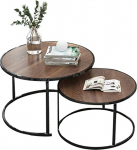 Nesting End kohvilaudade komplekt, kaasaegne m&ouml;&ouml;blidekoratsioon, virnastatavad kohvilaudad kodukontorisse, elutuppa, mitmeotstarbeline k&uuml;ljelaud 23&times;14 tolli / 31&times;17 tolli (v&auml;rv : E)