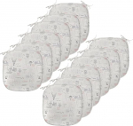 ABAKUHAUS Indie s&ouml;&ouml;gitoa toolipadjad, minimalistliku mustriga naturaalne, dekoratiivne veekindel padi rihmadega k&ouml;&ouml;gitoolile, 40 cm x 40 cm, 12 tk, vermiljonikas kahvatu hall