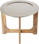 Elutoa laud Kohvilaud &uuml;mmargune kaasaegne metallist ja puidust l&auml;bim&otilde;&otilde;t 60 cm Maroko &uuml;mmargune Vintage klapplaud Moodne disain &uuml;mmargune diivanilaud kandikuga h&otilde;bedase k&otilde;rgl&auml;ikega