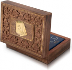 Unikaalne s&uuml;nnip&auml;eva kingitusideed k&auml;sit&ouml;&ouml;na Klassikaline puidust m&auml;ngukaardi hoidja teki kasti hoiukasti puhul korraldaja Premium kvaliteediga m&auml;ngukaardid Housewarming poole kingitused talle tema tema