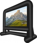 Ballsea T&auml;ispuhutav projektoriekraan 16 Feet Portable Projector Screens koos puhuriga v&auml;ljas ja siseruumides 16:9 HD kahepoolne esi- ja tagumine filmiekraan tagahoovipidu reisimiseks