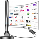 2025 Siseruumide TV-antenn, v&otilde;imas TNT HD, 2024 Uusim siseruumide TV-antenn koos suure v&otilde;imendusega signaali v&otilde;imendajaga, 360&deg; vastuv&otilde;tt tugeva magnetilise alusega