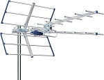 EDISION YAGI V 13 dB v&auml;liantenn maapealne 21-48 UHF, 5G LTE filter, digitaalsete DVB-T/T2 kanalite vastuv&otilde;tmiseks, TV antenn, sagedusvahemik 470-694 MHz, pikkus 87 cm, LTE700, sinine