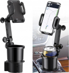 JNNJ 2 in 1 Upgrade mobiiltelefoni hoidja, auto joogihoidja, 360 &deg; p&ouml;&ouml;ramine universaalne joogihoidja autole, multifunktsionaalne reguleeritav mobiiltelefoni hoidja k&otilde;ikidele telefonidele