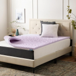 LUCID 2 Inch 5 Zone Lavender Memory Foam Mattress Topper