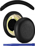 Evolve2 65 Ohrpolster und Kopfbandabdeckung f&uuml;r Jabra Evolve2 65 (65MS 65UC USB)/Elite 45h/Evolve2 40 (40UC 40MS USB) Kopfh&ouml;rer, Ohrpolster, Kopfbandschutz, Zubeh&ouml;r (schwarz)