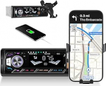 Autoraadio 1 DIN Bluetooth 5.0 raadio koos telefoni toega, FM-raadio autostereo 1 DIN 7 v&auml;rvi valgustus, auto MP5 SWC/TF/USB/Aux