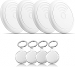 Air Tracker Tag Item Finder, 4 Pack &uuml;hilduv Apple Find My (ainult iOS), vahetatav aku Item Locater koos 4 veekindla korpuse ja v&otilde;tmehoidjaga v&otilde;tmete, pagasi, kohvri jaoks,