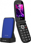 Volfen Astro Flip 4G mobiiltelefon eakatele kaanega, suured nupud ja 2,8-tolline XXL-ekraan, SOS-nupp, lihtne kasutada, USB-C laadimisjaam, Dual SIM (sinine)