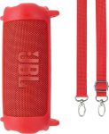Lebakort Silikoonist kandekott JBL Flip 7 veekindlale kaasaskantavale k&otilde;larile (punane)