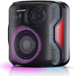 SHARP PS-921BK 120W Bluetooth peok&otilde;lar - s&uuml;gav bass, LED-valgustus, 3,5 mm Aux sisend ja USB, laetav liitium-ioon aku 14 tunnise t&ouml;&ouml;ajaga, veekindel, kaasaskantav peok&otilde;lar.