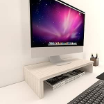 Henor monitoride tugi teleriekraani t&otilde;stuk puidust 62 x 26,5 x 12 cm Toetab 50 kg Tamm Estel