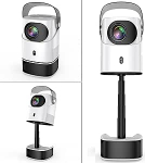 Nutiprojektor, kaasaskantav projektor WiFi ja Bluetooth 5.4, 1080P videoprojektor 600 ANSI luumenit, 10W k&otilde;lar, elektriline fookus ja Android rakendused, kinoprojektor koju, magamistuppa ja aeda