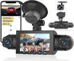 WiFi 4-kanaliline Dash Cam auto, 360 kraadi Dashcam FHD 1080P eesmine tagumine sisemine vasak ja parem - Loop salvestamine, G-sensor, &ouml;ine n&auml;gemine, parkimise j&auml;lgimine, tagavara assistent