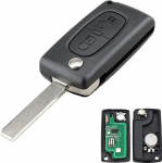AULESSE 2 nupud Peugeot auto v&otilde;tme kest 433 MHz PCF7961 kiip t&auml;ielik v&otilde;ti elektroonikaga Peugeot 207 307 308 408 Citr oen C2 C3 C4 Picasso CE0536 auto v&otilde;tme kaugjuhtimispult